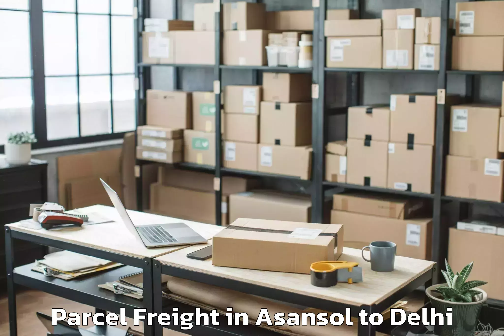 Discover Asansol to Flatted Factory Complex Okhla Parcel Freight